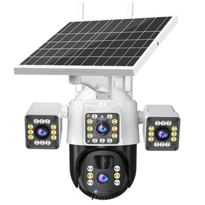 กล้องวงจรปิด 16MP 4 เลนส์ 4 หน้าจอ AI 8K Wifi 4G รองรับซิมการ์ด IP HD PTZ CCTV พลังงานแสงอาทิตย์ ระบบเน็ตเวิร์ก กล้องรักษาความปลอดภัยไร้สายสำหรับภายนอกอาคาร - Product Image 1