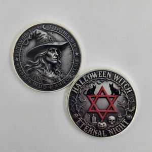 Monedas de Plata de Hierro Plateado con Diseño de Bruja Internacional, Monedas Metálicas 2D, Moneda de Desafío para Coleccionistas, Venta al Por Mayor - Product Image 3