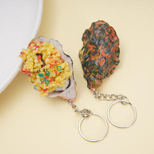 Llavero de PVC Tempura de comida de simulación creativa, llavero de platos de mariscos de cocina japonesa, llavero de comida divertida, bolsa de juguete, llavero con abalorio - Product Image 3