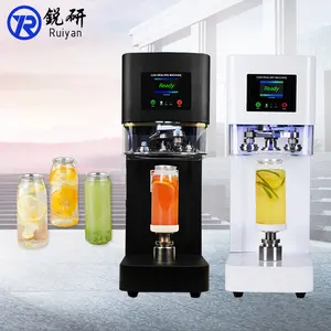 Niêm phong máy bán tự động hoàn toàn tự động 110V chai có thể niêm phong máy với cơ sở khác nhau uống có thể