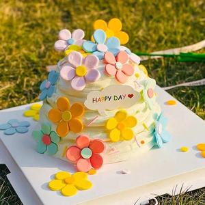 Gâteau d'<span class=keywords><strong>anniversaire</strong></span> de fleurs colorées petit <span class=keywords><strong>livre</strong></span> rouge avec décoration décoration de fête d'<span class=keywords><strong>anniversaire</strong></span> de fête des enfants en gros - Product Image 2