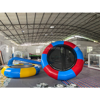 Parque de trampolín inflable Plataforma flotante inflable Estera flotante de agua Trampolín de agua para piscina