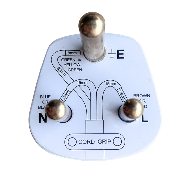 Manufacture High Quality Safe White Color 3 Round Fuse Pin Multi Plug 15A 3 Pin