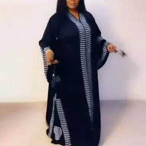 2024 Dubai & Muslims high quality fashion African national style long sleeve long abaya kaftan style robe women casual dresses