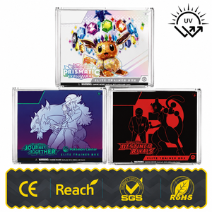 Boîte de rangement transparente en acrylique avec protection UV ETB pour boîte de booster Elite Trainer Pokémon avec couvercle magnétique - Product Image 1