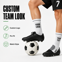 Chaussettes de sport pour hommes avec logo personnalisé sur le dessous, mélange de coton, séchage rapide et respirantes pour la salle de sport et les activités sportives