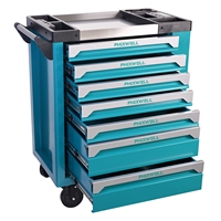 Ensemble de chariot à outils de garage professionnel PHIXWELL avec 7 tiroirs en acier et outils