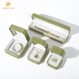 Caja de Joyería de Cuero de Lujo Zebo, Diseño Personalizado para Anillos, Collares, Colgantes y Brazaletes, Juego de Cajas de Regalo - Product Image 1