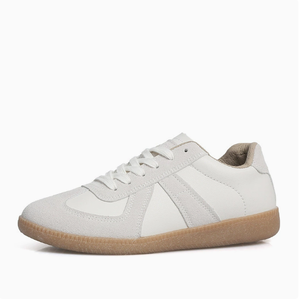 <span class=keywords><strong>Zapatillas</strong></span> Deportivas Clásicas de Piel Sintética Blanca para <span class=keywords><strong>Mujer</strong></span>, Zapatos Casuales para Caminar con Suela de Goma Retro - Product Image 1