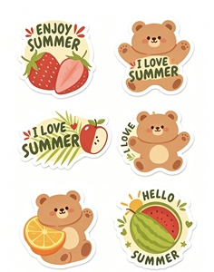 Pegatinas personalizadas económicas para uso promocional, aptas para vasos de plástico desechables, frutas, té, café y productos de vinilo. - Product Image 3