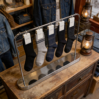 Présentoir de Comptoir Personnalisé en Acier Inoxydable pour Chaussettes, Support Métallique de Table pour Présentation de Chaussettes en Magasin, Idéal pour Boutiques