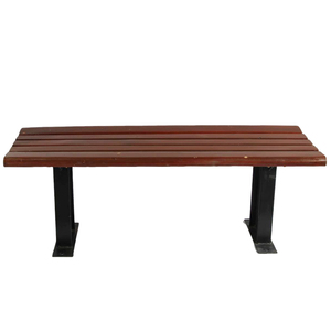 Lange Design Terrasbanken Met Metalen Basisbeugels Stijl Comfort En Duurzaamheid Tuinbank Hout Voor Gebruik Buitenshuis - Product Image 1