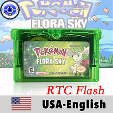 Cartouche de jeu modifiée USA English Plastic RTC Flash Cart Altered Emerald Odyssey GLAZED Flora Sky Imperium ROM Hack pour - Product Image 4