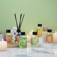 Diffuseur de parfum en verre surdimensionné, coloré, personnalisable, longue durée, sans phtalates, pour salle de bain