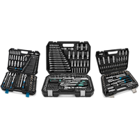 Ensemble d'outils d'entretien automobile OEM de 219 pièces, robuste, avec chariot à outils roulant, douilles CR-V, cliquet 72T et embouts de clé pour garage mécanique