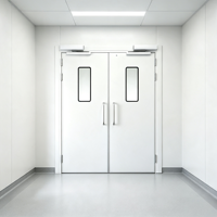Porte battante en acier ignifugée 2 heures GMP avec actionneur pour hôpitaux et hôtels