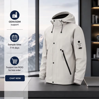 Veste de randonnée imperméable 9-en-1 personnalisée 680g enduite PU, coupe-vent ultra-légère pour l'extérieur, marque privée, OEM clé en main sans marque
