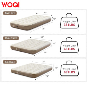 Cama de aire inflable plegable portátil WOQI para acampar con bomba incorporada, diseño moderno, estera compacta para dormir para siestas en interiores/exteriores - Product Image 3