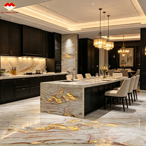 Losas de Cuarcita Nacarada Brasileña con Vetas Doradas, Cuarcita Natural Perla <span class=keywords><strong>Venta</strong></span> Beige para Encimeras Interiores, Paneles de Pared, <span class=keywords><strong>Pisos</strong></span> de Ducha - Product Image 6