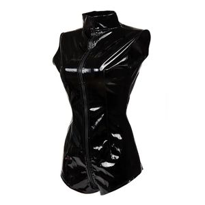 Seksi sıcak kızlar lateks Bodysuits aşağıda Crotchless bayan erotik Bodycon PVC tulum Faux deri Pole kutup Clubwear - Product Image 5