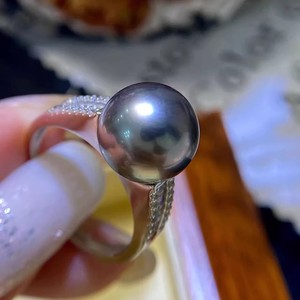 10688 Accessoires de perles DIY, anneau en argent S925, support vide, ensemble de bijoux en argent multi-perles avec perles rondes de 5-6 mm - Product Image 3