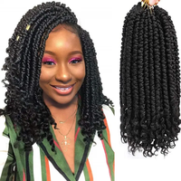 Cheveux à tresser en gros Bomb Twist, extensions de cheveux synthétiques pré-tressées au crochet, dreadlocks volumineuses pour femmes africaines