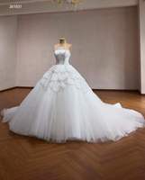 Robe de mariée de luxe Feishiluo moderne, style princesse, grande taille, sans manches, ornée de perles, pour la mariée et la mère de la mariée