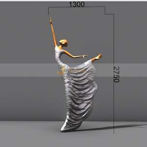 Escultura de Logotipo en Acero Inoxidable con Corte Láser 3D ANW075, Estilo Art Deco, para Identidad Corporativa y Arte Emblemático - Product Image 4