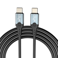 Kabel Data USB 4 kompatibel dengan transmisi Tipe C Dual 8K 40Gbps PD240W untuk iPhone 15 dan kabel Printer USB4