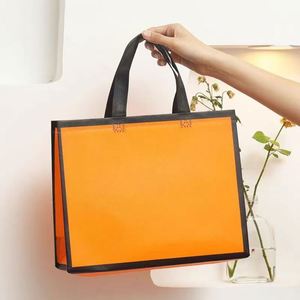 Bolsas de Compras Ecológicas de Tela No Tejida de Color Sólido, Bolsas de Mano con Logotipo Personalizado - Product Image 3