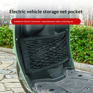 Sac de rangement double couche en filet pour voiture, <span class=keywords><strong>panier</strong></span> avant en tissu maillé pour accessoires de voiture - Product Image 5