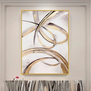 Peinture à l'huile abstraite peinte à la main par un artiste, toile murale pour salon moderne, hôtel, décoration minimaliste - Product Image 5