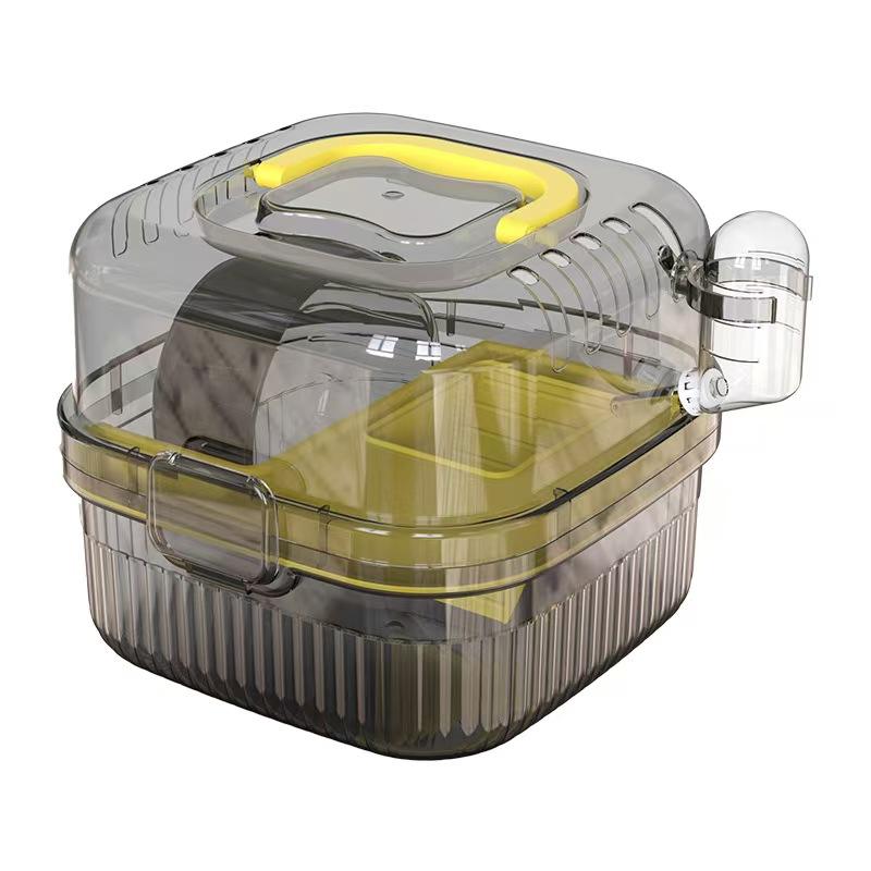 Luxury Hand-held Hamster Cage Transparent Small Animals Outgoing Golden Jill Dutch Pig Viewing House Premium Plastic Tray Box