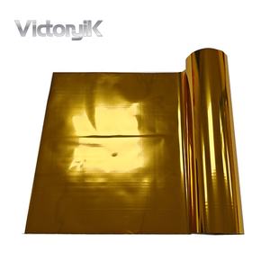 لفة نقل حراري لطبقة DTF A3/A4 30 ، 50 ، 50 ٪ لختم التيشيرتات ذات درجة الحرارة العالية ، رقائق ليزر PET الفضية/الذهبية الساخنة - Product Image 5