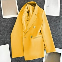 WY82102 Nouvelle Collection : Blazer Élégant Coréen pour Femme – Veste Décontractée Unie avec Manches Longues pour le Bureau et Tenue Extérieure
