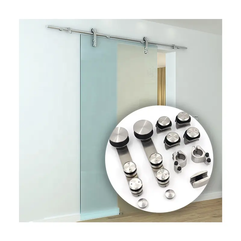 American style kitchen bedroom bathroom sliding rail hanging wheel system glass door roller hardware accessories