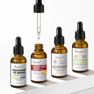 Serum Wajah Kafein Anti Penuaan Perawatan Kulit Vegan dengan Campuran Anti Oksidan Grosir Label Pribadi Perawatan Kulit Kosmetik SPA Kecantikan