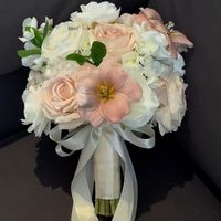 Buket Pengantin Minimalis Vintage Bunga Mawar Buatan, Hadiah Pertunangan & Perlengkapan Foto