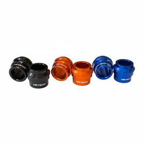 Yamaha YZ 250 08-25 distanziatori ruota anteriore in lega cromata nera e adattatore per ruote in alluminio - Product Image 1