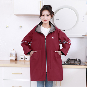 Chemisier à manches longues imperméable en velours personnalisé Vêtements <span class=keywords><strong>de</strong></span> cérémonie épais <span class=keywords><strong>Tablier</strong></span> <span class=keywords><strong>de</strong></span> <span class=keywords><strong>cuisine</strong></span> Vêtements <span class=keywords><strong>de</strong></span> travail anti-salissures pour adultes - Product Image 3