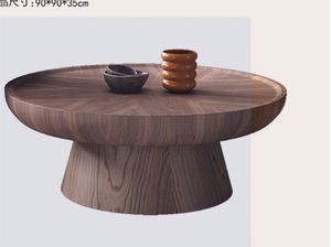 2024 <span class=keywords><strong>Table</strong></span> à thé minimaliste créative en bois massif pour petits appartements lumière luxe sentiment avancé pour la maison séjour Net <span class=keywords><strong>Table</strong></span> basse - Product Image 6