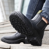 Sepatu Keselamatan Kerja Industri GUYISA Profesional S1 Anti-statis untuk Bengkel, Kulit Sapi Lembut dengan Pelindung Baja di Ujungnya