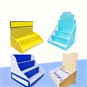 GD su misura pieghevole bordo PVC espositore da tavolo scatola di immagazzinaggio con ripiani regolabili <span class=keywords><strong>per</strong></span> il centro commerciale uso facile montaggio - Product Image 1