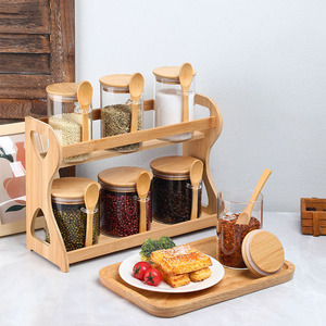 7-Piece <b>Kitchen</b> Storage Spice <b>Rack</b> Organizer for Cabinet Spice <b>Rack</b> Organizer Food Storage Containers with Lids - Product Image 4