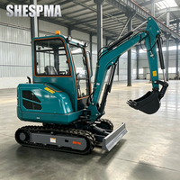 Nouvelle mini-excavatrice compacte de 1 à 2,5 tonnes, excavatrice sur chenilles pour les travaux agricoles, de jardinage et de construction résidentielle légère