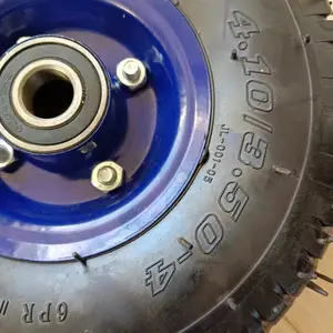 트롤리를 위한 작은 압축 공기를 넣은 고무 바퀴 410/350-4