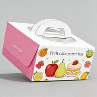 Boîte à gâteau transparente personnalisée en gros de 6, 8, 10, 12 pouces avec fenêtre, boîte à cupcakes en papier, emballage pour pâtisserie avec poignée