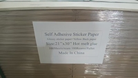 Papier autocollant blanc brillant personnalisé en Chine, colle à base d'eau, papier autocollant auto-adhésif pour étiquettes d'emballage