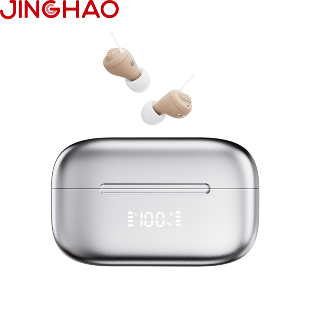 JINGHAO Certified DSP Auditory OTC Digital Hearing Aid Professional Grade Rechargeable for Social Gatherings Seniors