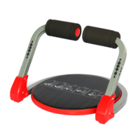 Máquina de Ejercicios Abdominales AB Tomic con Bandas de Resistencia y Entrenador de Cuerpo Completo Wonder Fit Core, Entrenamiento Inteligente de 8 Minutos y Máquina de Cardio, Rojo/Negro